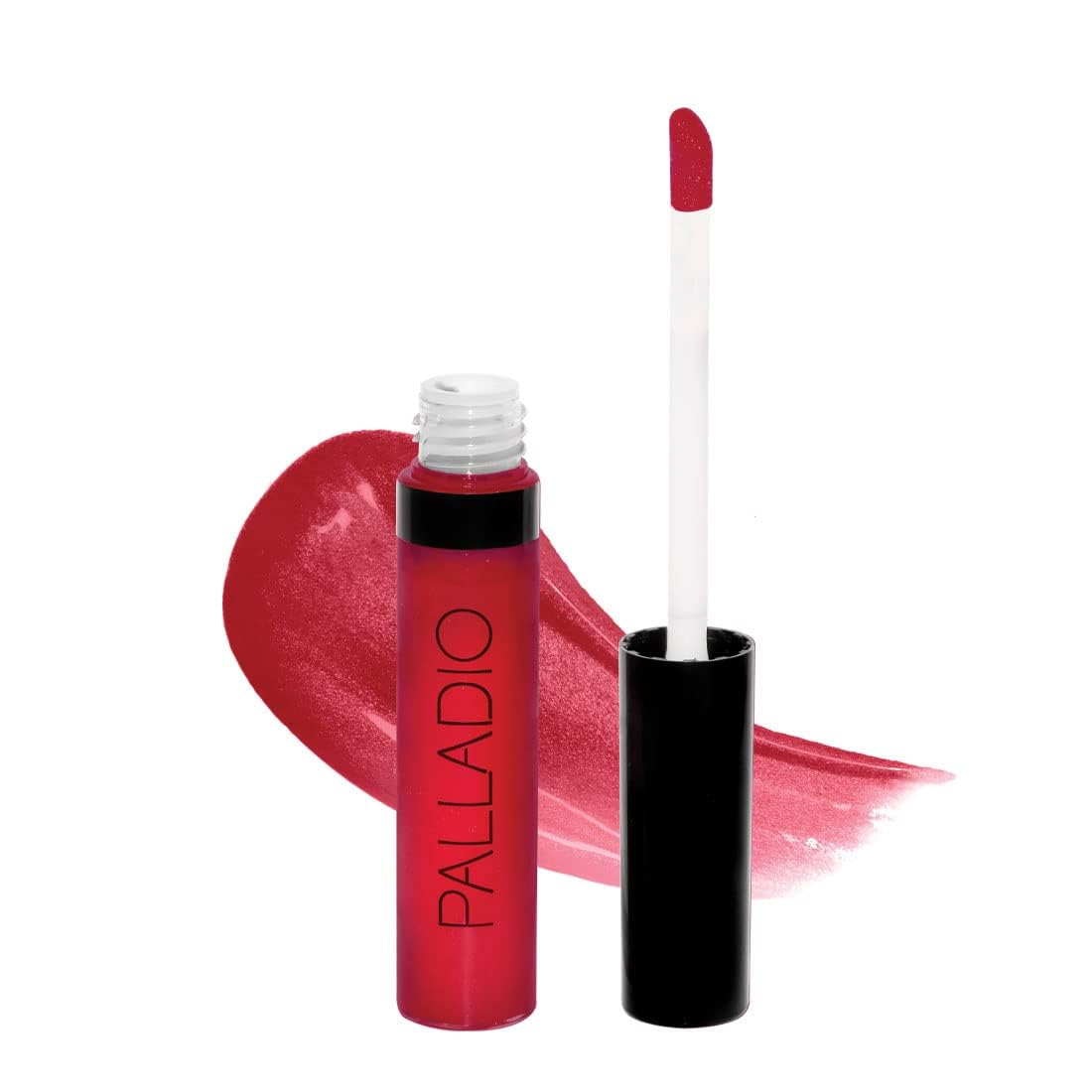 Palladio Lip Gloss, Non-Sticky Lip Gloss, Contains Vitamin E and Aloe, Offers Intense Color and Moisturization, Minimizes Lip Wrinkles, Softens Lips with Beautiful Shiny Finish, Ruby Red — image 1