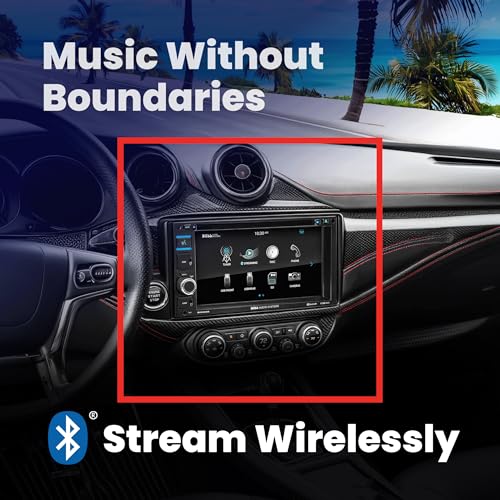 BOSS Audio Systems BV9364B Car Stereo System – 6.2 Inch Double Din Head Unit, Touchscreen LCD, Bluetooth Audio and Hands-Free Calling, Aux-in, USB, SD, CD Player, AM/FM Radio Receiver