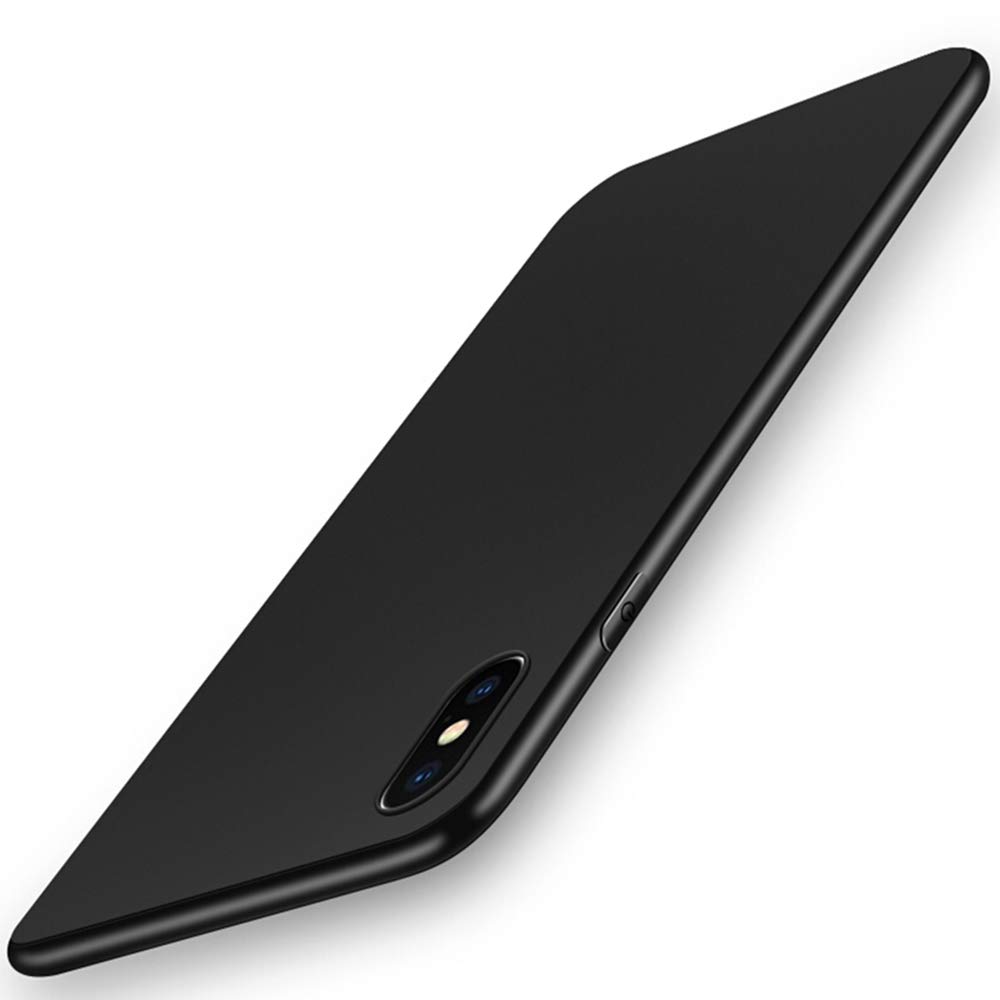 Garegce Case Compatible with iPhone XS Max, Ultra Slim Silicone Thin Case, Soft Flexible TPU Silky Matte, Anti Scratch Protective Cover Compatible with iPhone XS Max-6.5 inch - Matte Black — image 1