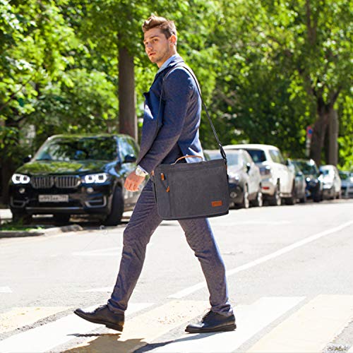 Estarer Laptop Messenger Bag 17.3 Inch Waterresistance Canvas Computer