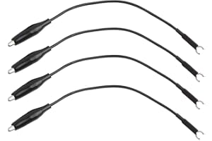 GOWENIC 4Pcs Oscilloscope Probe Accessories Ground Wire Cable with Clip Oscilloscope Accessories