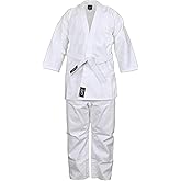 JP White Karate Uniform for Kids & Adults Lightweight Student Karate Gi Martial Arts Uniform with Belt