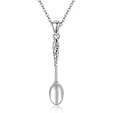 CUPENDA Lotus Necklace Sterling Silver Lotus/Four Leaf Clover/Forget Me Not Flower Pendant Flower Jewelry for Women