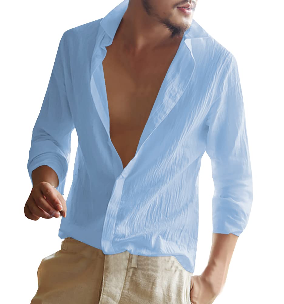 long sleeve button up shirts for summer