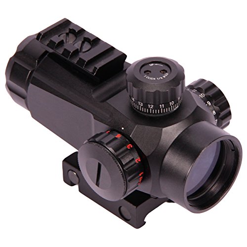 Vokul Tactical Multi Optical Coated 1x35mm Red and Green Dot Scope Sight with Top Weaver Picatinny 7/8" Shotgun Gun Rifle Pistol Mount Battery & Lens Cleaning Cloth for Adjustable Brightness