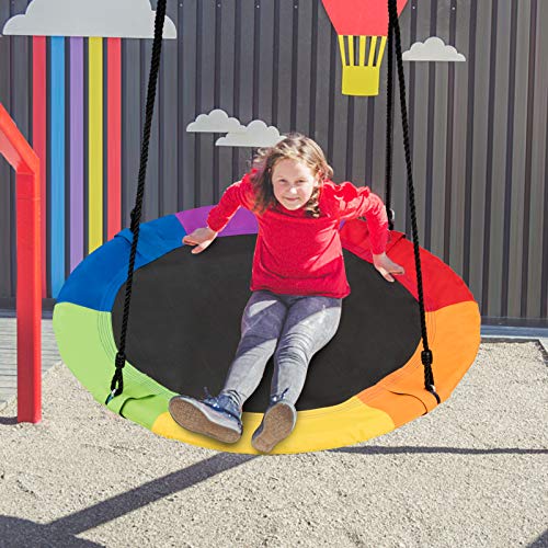 GOPLUS Schaukel, Nestschaukel, Garten Schaukel, Tellerschaukel, Kinder Rundschaukel bis 150 kg belastbar… – Bild 4