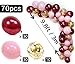 PartyWoo Pink Gold and Burgundy Balloons, 60 pcs Burgundy Balloons, Baby Pink Balloons, Gold glitter Balloons for Burgundy Bridal Shower, Burgundy and Gold Party Decorations, Burgundy Wedding Decors