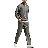 COOFANDY Men's Tracksuit 2 Piece Relaxed Fit Half-zip Sweatsuits Athletic Running Jogging Suit Sets