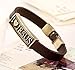 Hamoery Men Punk Alloy Leather Bracelet Cross Bracelet Bangle Wristband