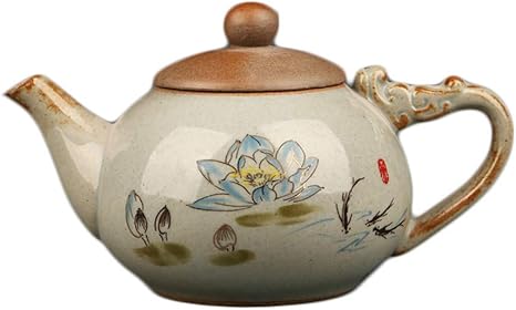 Amazon Jiangwei ティーポット セラミック シンプル 紅茶ティーポット 大容量 中国風 サイドポット おしゃれ お茶 キッチン用品 ティー 用品 贈り物 C ティーポット オンライン通販