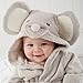 Aautoo Baby Hooded Towels Squeaky Clean Mouse Spa Bathrobe,grey,0-12 Months