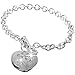 GCIYAEN Women Men Fashion Jewelry 925 Sterling Silver Plated Chain Heart & Key Pendant Charm Bracelet