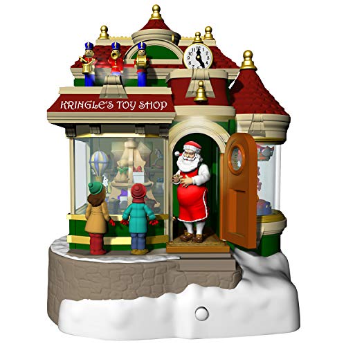 Hallmark Keepsake Christmas Ornament 2019 Year Dated Kringle’s Toy Shop with Light, Sound and Motion,