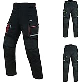 WD Motorcycle Pants Mens - All Season Waterproof Motorcycle Riding Pants with CE Armor with Reflective Panels and Zipper