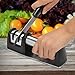 Youandme Knife Sharpener for Straight and Serrated Knives, 2 Stage Manual Sharpening for Steel, Paring, Chefs and Pocket Knives, Sharpens Scissors