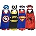 Superhero Dress Up Costumes - 4 Satin Capes and 4 Felt Masks