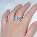 Bamos Jewelry Blue Opal Best Friend Valentine's Day Gift White Gold X Cross Womens Ring Size 6