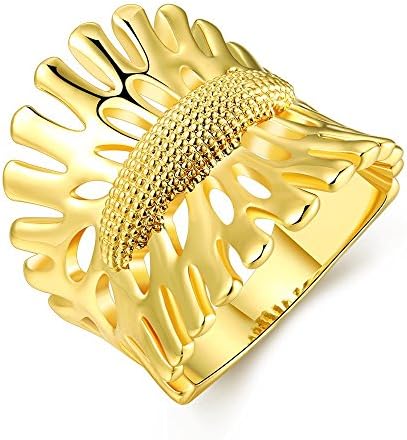 Women Charms Jewelry Bohemian Gold Plated Rhine Stone Geometry Statement Rings