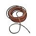 Mudder 3.5 mm Flat Genuine Leather Strip Cord String, Brown