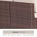 SOLAURA Outdoor 4-Piece (5 Seats) Sofa Sectional Set All Weather Brown Wicker with Brown Waterproof Cushions & Sophisticated Glass Coffee Table for Patio, Backyard, Pool
