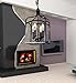 New Galaxy Lighting Antique Black Finish 4-Light Hanging Lantern Iron Frame Pedant Chandelier