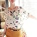 ROPALIA Ladies Girl Summer Chiffon Loose Blouse Birds Print T-Shirts Tops US10