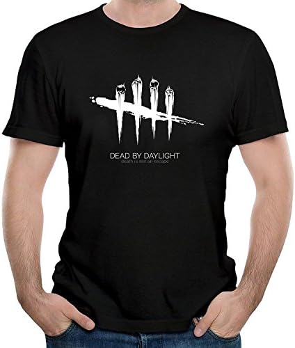 FOURSIXH Mens Short Sleeve T Shirt Dead fosx by fosxday fosxlight Cool Tees Black Large
