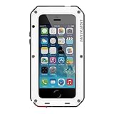 LIGHTDESIRE Water Resistant Shockproof Aluminum Military Bumper Shell Case for iPhone 6 Plus/6S Plus - White