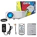 ProChosen UC30 Mini LED Video Projector with 480*320p Multimedia HDMI VGA USB AV SD Port, Perfect for PC Laptop Home Theater Cinema Entertainment Movie Game Power Bank Charging