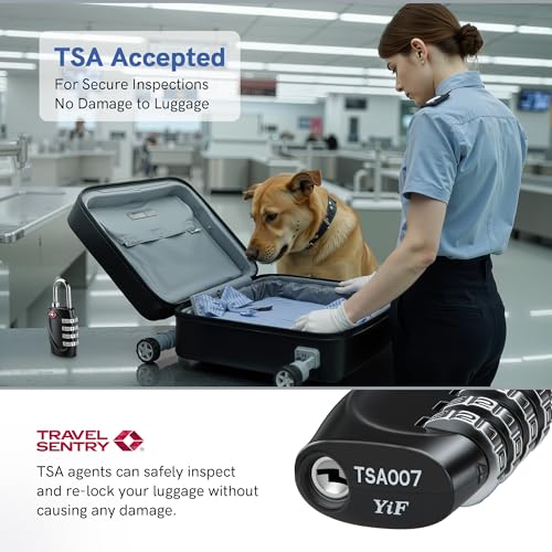 T Tersely （4 Pack）TSA Approved Luggage Combination Locks, 4 Digit Combination Padlock with Alloy Body TSA Lock for Travel Bag, Suit Case, Lockers, Gym, Bike Locks or Other
