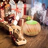 Tenswall Essential Oil Diffuser, 400ml Aromatherapy Diffuser Ultrasonic Cool Mist Humidifier, Auto Shut-off, 4 Timer Settings, 7 Color LED Lights Changing for Home Office Baby (Yellow)