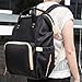 LNGLAT Diaper Bag Multi-Function Waterproof Baby Backpack Durable Stylish Unisex Travel with Insulated Bottle Pocket - Black