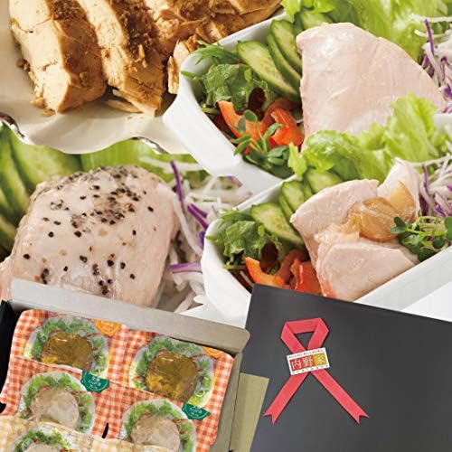 Uchipacサラダチキン ギフトセット 化粧箱入 贈り物 手土産に ４種類 2個 ８個セット 常温便にてお届け 保存料 着色料 無添加 国産鶏胸肉使用 賞味期限 1年