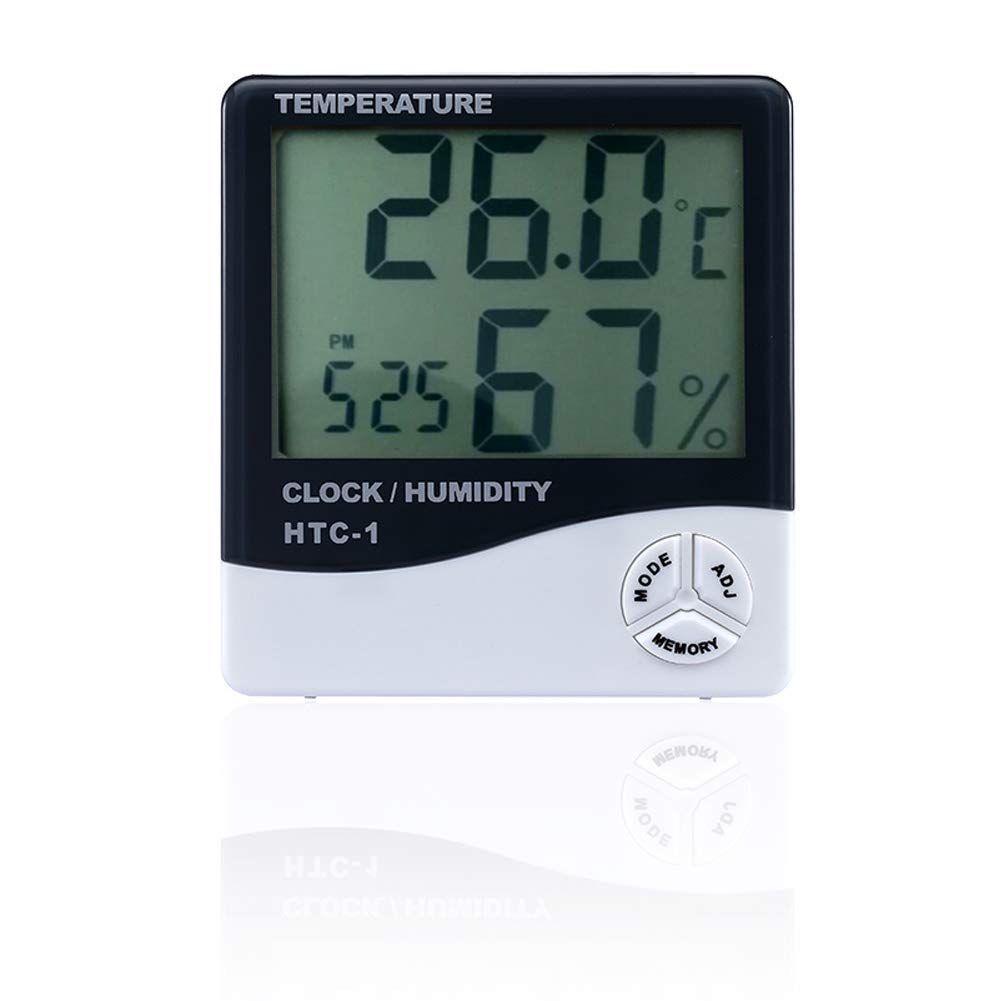 kabinga Electronic Digital Thermometer, Home Temperature Humidity Meter, Mini Hygrometer, Unisex-Adult, White, M