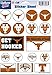 Wincraft NCAA University of Texas Vinyl Sticker Sheet, 5
