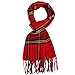 Lucky Leaf Women Men Winter Luxury Cozy Wool Warm Tartan Checked Plaid Wrap Scarf