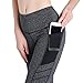 picotee Capri Leggings with Pockets for Women Mesh Camo Leggings Active Yoga Pants High Waisted Gray Large