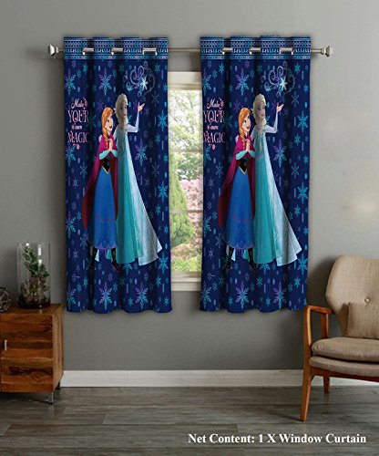 Buy Athom Trendz Disney Frozen Modern Window Curtain 5ft Blue