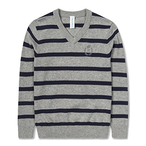 Benito & Benita Pullover Sweater School Boys V-Neck Uniforms With Stripes 3-12Y