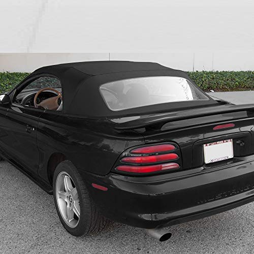Ford Mustang 1994-2004 Convertible Soft Top & Plastic window Black Sailcloth (1 piece easy install) - Thumbnail 3