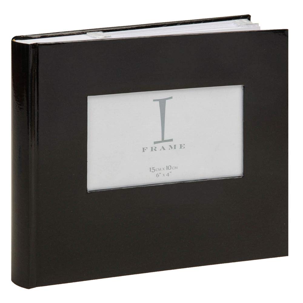 Photo Album 160 4x6 Black Landscape Pictures - Memories Slip in Photos with Personalising Window