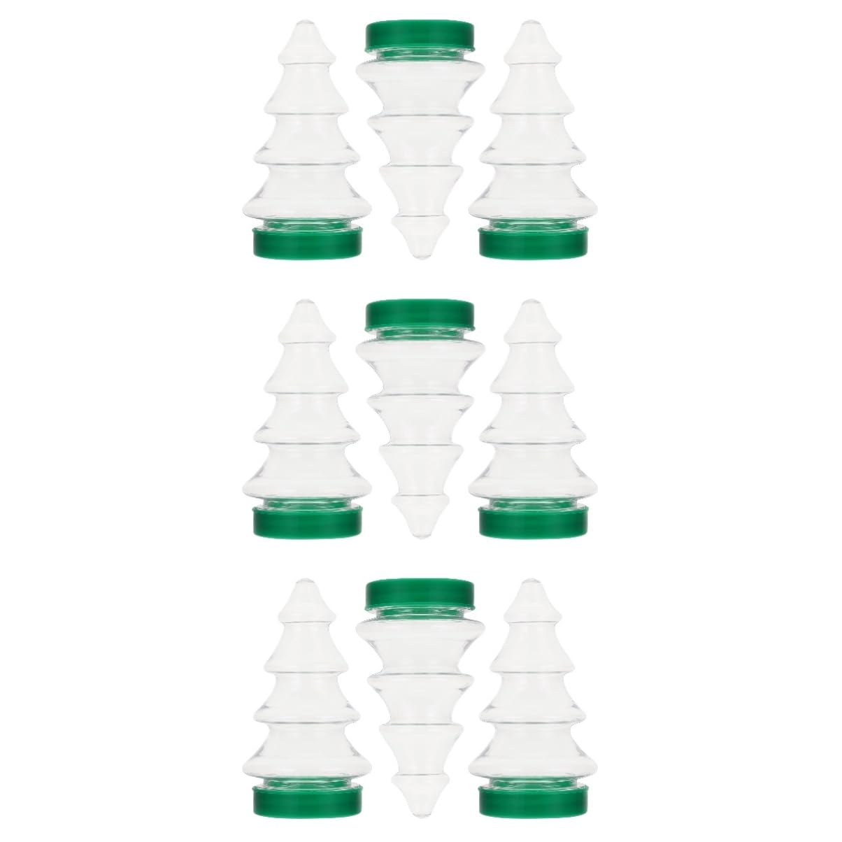 Ciieeo 9 Pcs Candy Bottle Xmas Sugar Container Christmas Candle Tins Bottles Plastic Cookie Jar Christmas Tree Hanging Ornaments Candy Jar Coffee Bean Storage Pet Plastic Jar Biscuit