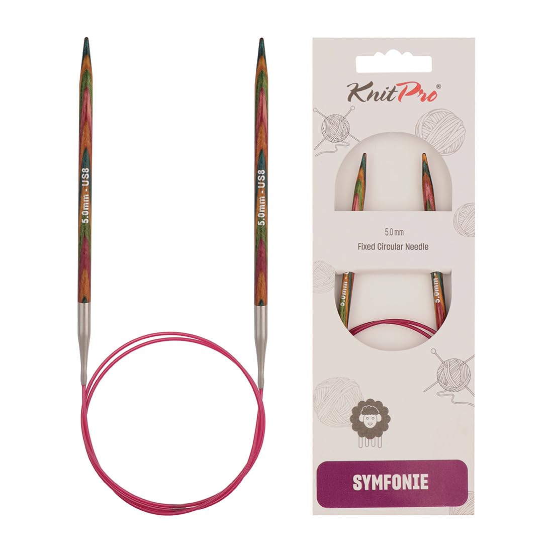 KnitPro Symfonie Fixed Circular Needles 60" (150cm) | 5.00mm