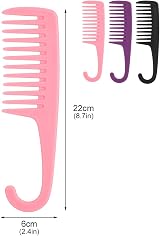 tiopeia 3pk Wide Tooth Comb for Wet Curly Hair Detangling Long Hair Shower Comb view 3