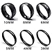KONOV Mens Womens Stainless Steel Ring, 3mm, Comfort Fit Band, Black
