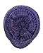 NYFASHION101 Unisex Multicolor Warm Cable Knit Thick Slouch Beanie Cap, Purple/Navy