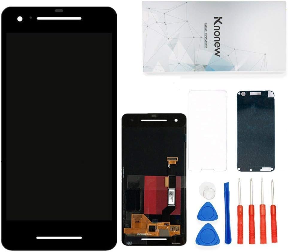 KNONEW Screen Replacement Compatible for Google Pixel 2 5.0" Glass LCD Display Touch Digitizer Assembly + Tools