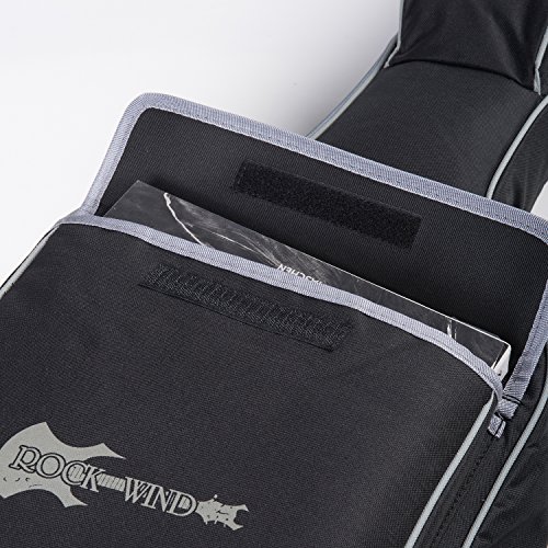 Aliyes Acoustic Class Guitar Gig Bag Full Size Metal Zippers Carrying Bag 41" Water-Resistant Oxford Fabric 8mm Thick Sponge Padded Adjustable Strap Black - Thumbnail 6