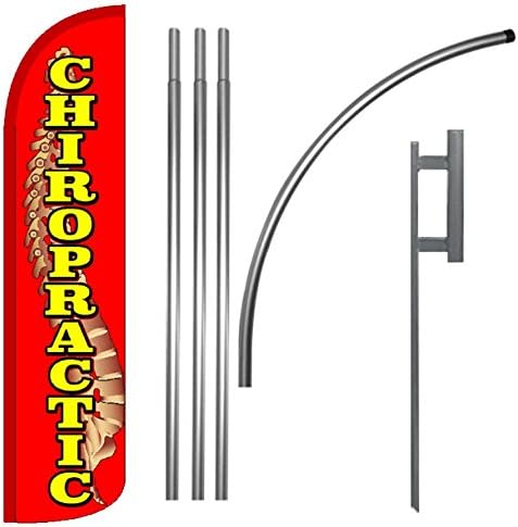 Chiropractic - Windless Feather Swooper Flag Banner Sign Kit rz-h