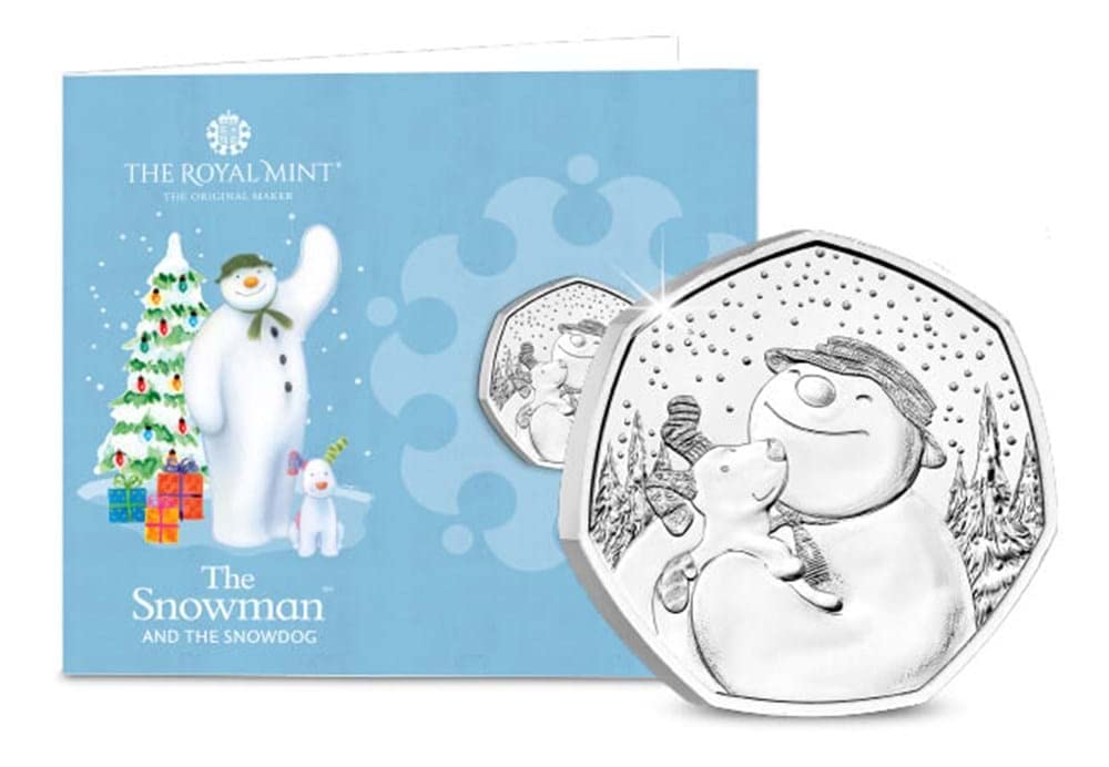 The Snowman and The Snowdog 2022 Brilliant Uncirculated 50p Coin